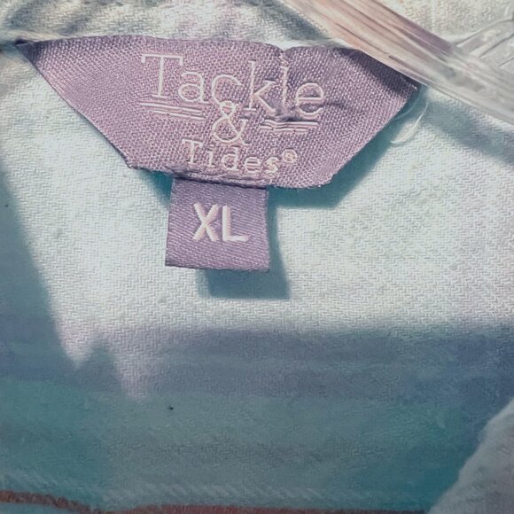 Tackle & Tides-Men's Long Sleeve Size XL Flannel Casual Button Up Shirt-Fall-Com - Picture 11 of 13